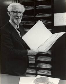 George J. Goodman with herbarium specimen