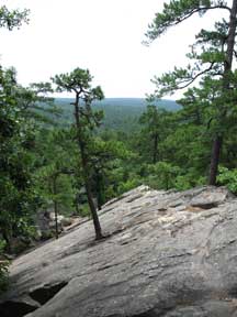 View from Robbers Cave entrance