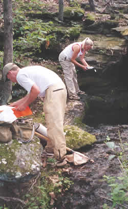 Collecting at a spring