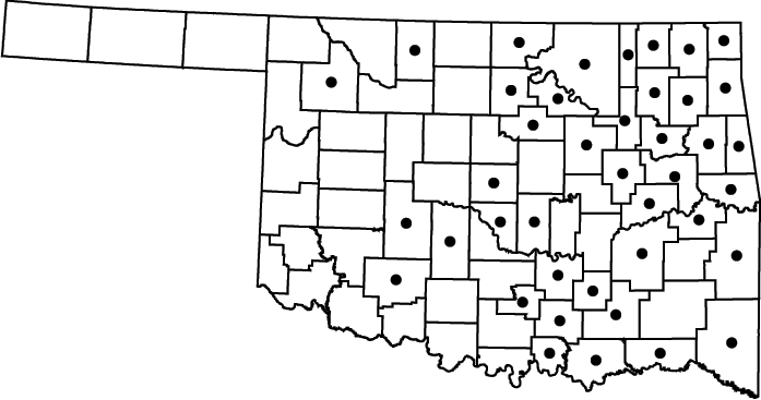 Carex vulpinoidea map