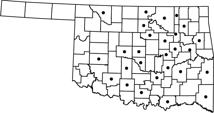 Cyperus erythrorhizos map