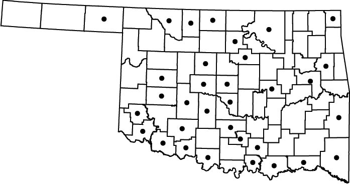 Cyperus squarrosus map